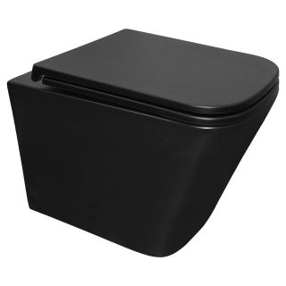 Унитаз подвесной Azario Teramo AZ-0052-UQ1MB черный безободковый с сиденьем микролифт